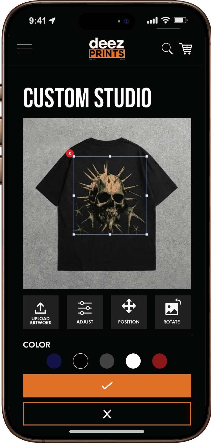 Customization Studio Interface